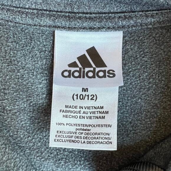 Adidas Tricot Stripe Grey Jacket M 10/12 - Picture 7 of 8